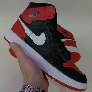 قیمت ارزان کتونی مردانه جردن وان ساقدار قرمز مشکی کیفیت بالا