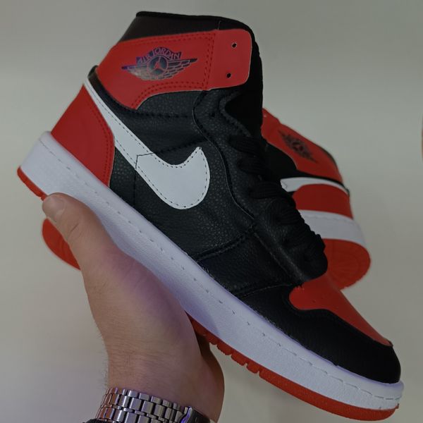 کتونی مردانه جردن وان ساقدار قرمز مشکی کیفیت بالا