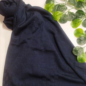 روسری بافت سرمه ای rs5r