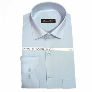 پیراهن مردانه تترون کلاسیک رنگ آبی خیلی  روشن