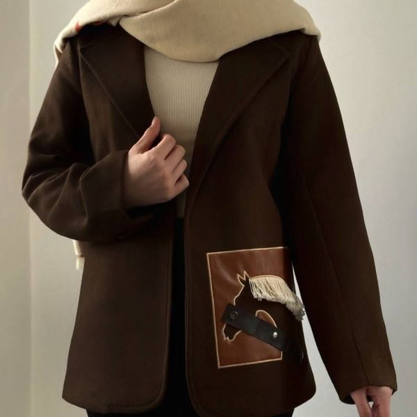 پالتو مجلسی زنانه طرح اسب