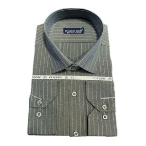 پیراهن مردانه تترون راه راه کلاسیک کد04