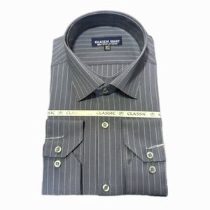 پیراهن مردانه تترون راه راه کلاسیک کد06