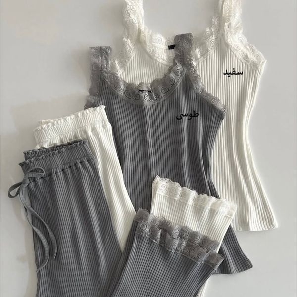 ست تاپ و شلوار گیپوری زنانه