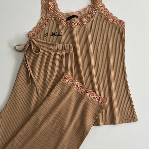 ست تاپ و شلوار گیپوری زنانه