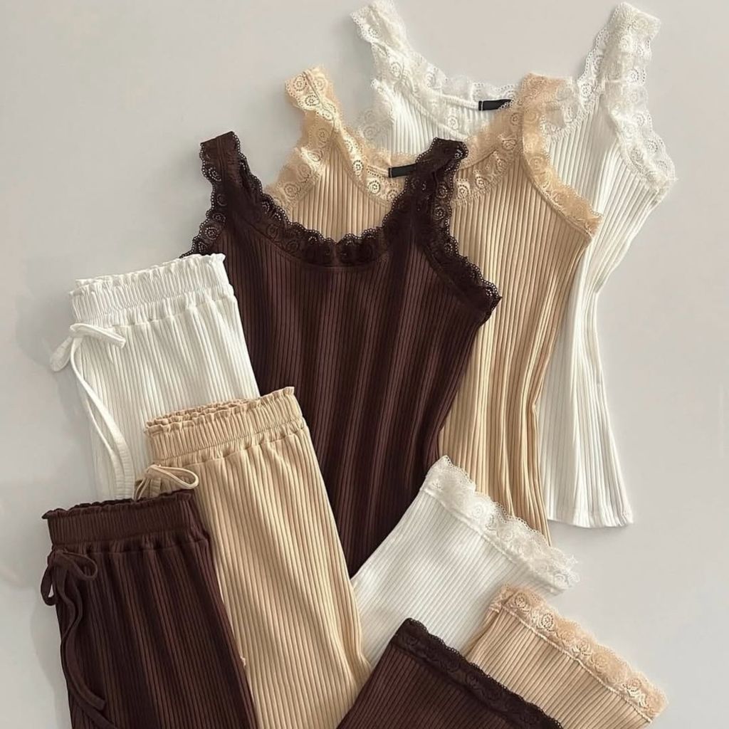 خرید اینترنتی ست تاپ و شلوار گیپوری زنانه