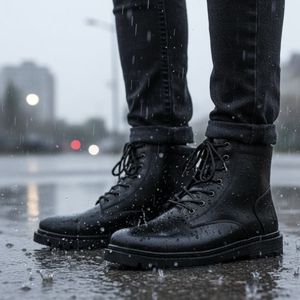 نیم بوت مردانه مدل Bershka