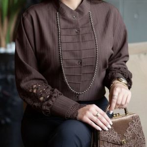 شومیز مجلسی آی جان قهوه ای