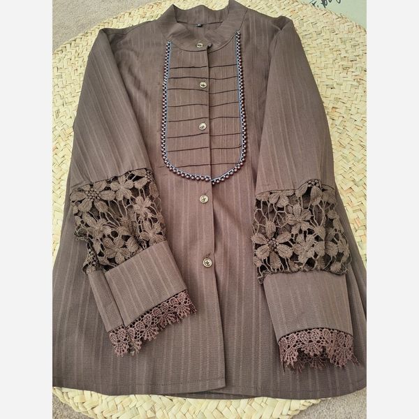 شومیز مجلسی آی جان قهوه ای