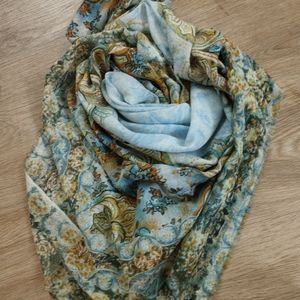 روسری نخی قواره 120طرح‌ آبرنگی