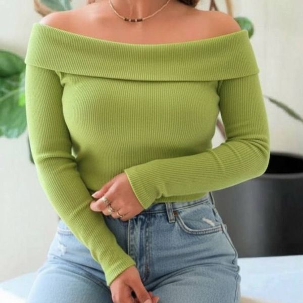 بلوز یقه قایقی کد 1200