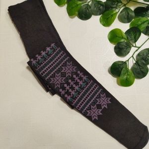 جورابشلواری مشکی طرحدار  زنانه