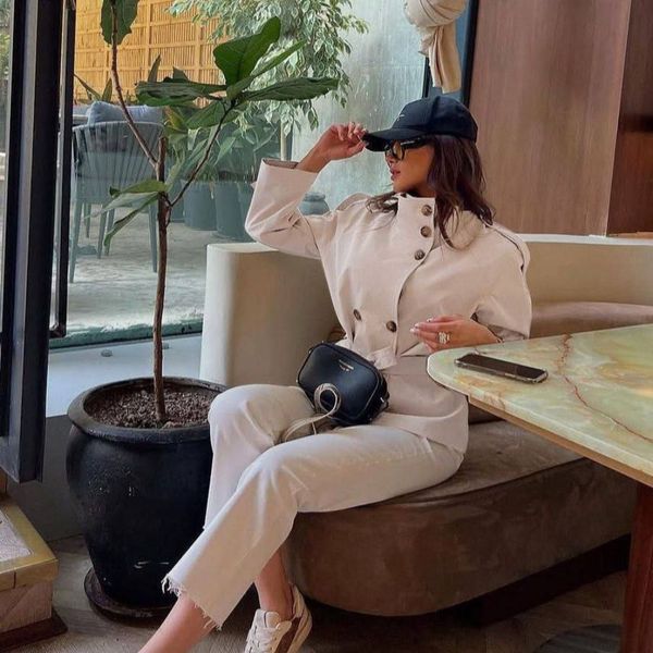 بارونی یقه دار مزونی