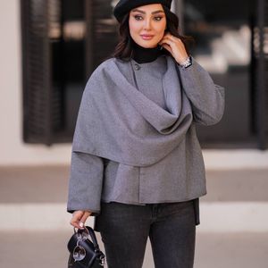 مشخصات پالتو شال دار مزونی