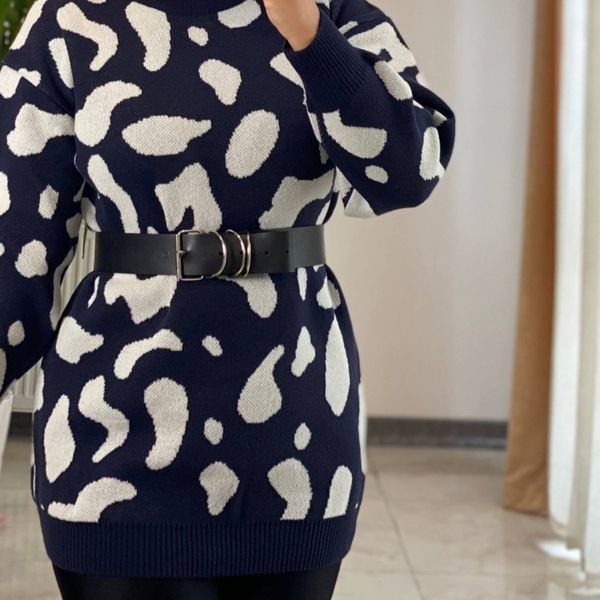 بلوز بافت زنانه طرح‌ گاوی