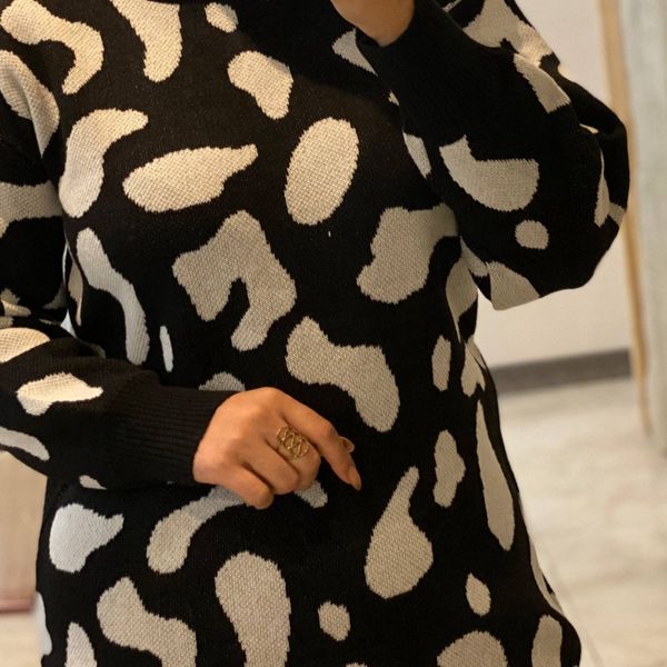 بلوز بافت زنانه طرح‌ گاوی