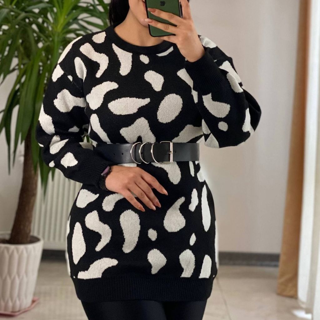 قیمت بلوز بافت زنانه طرح‌ گاوی