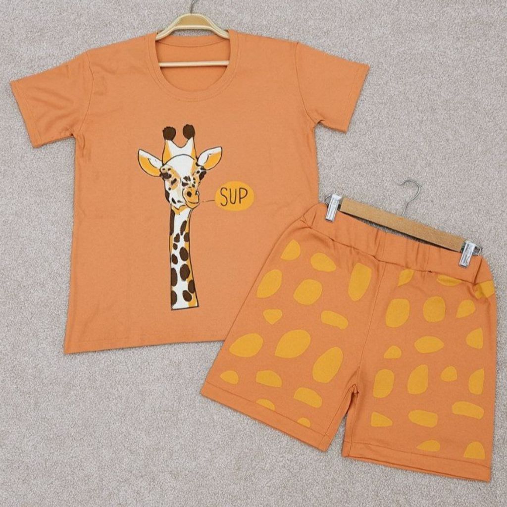 خرید اینترنتی ست تیشرت شورتک زرافه