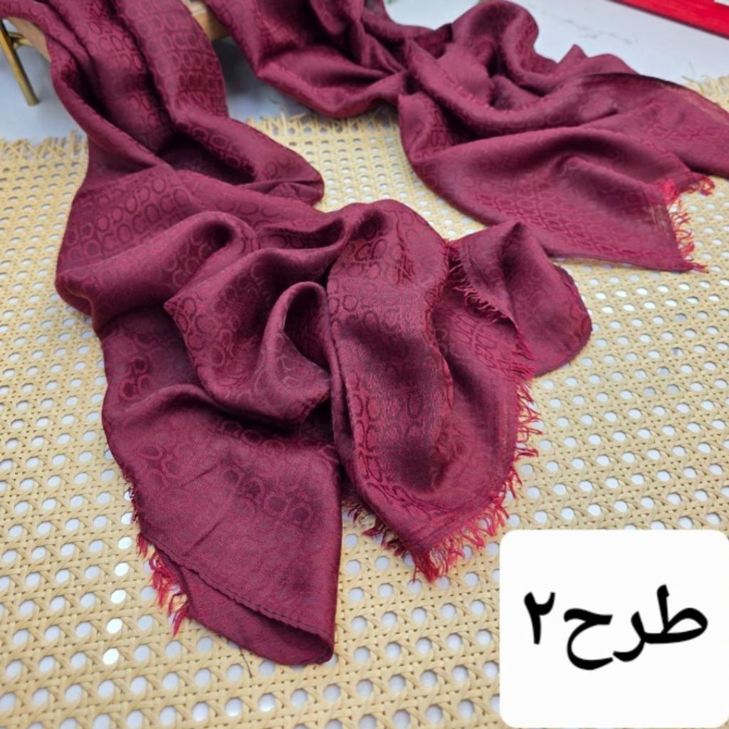 خرید آنلاین شال ژاکارد زرشکی کالکشن یلدا