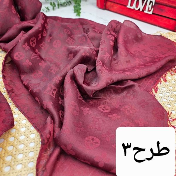 شال ژاکارد زرشکی کالکشن یلدا