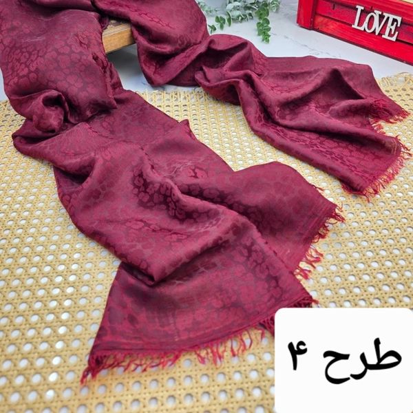 شال ژاکارد زرشکی کالکشن یلدا
