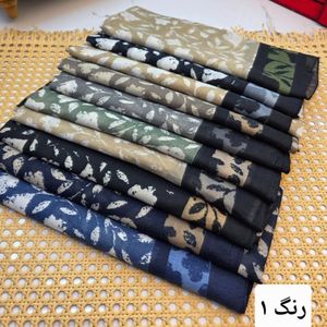 روسری نخی طرح برگ قواره 100