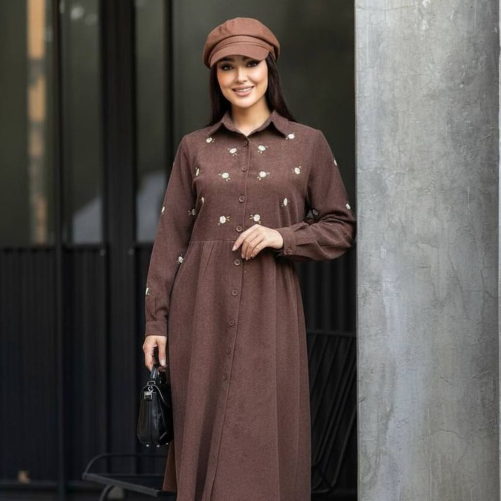 خرید آنلاین پیراهن مخمل کبریتی آذین