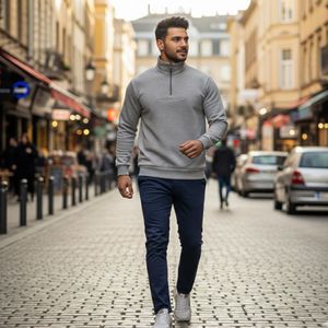 فروش اینترنتی دورس مردانه نیم زیپ مدل Behbod ( در رنگ بندی )