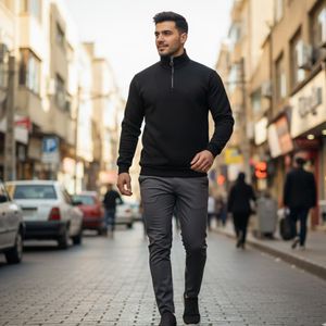 قیمت ارزان دورس مردانه نیم زیپ مدل Behbod ( در رنگ بندی )