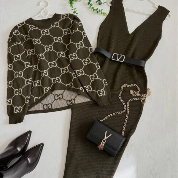 ست رویه سارافون بافت گوچی