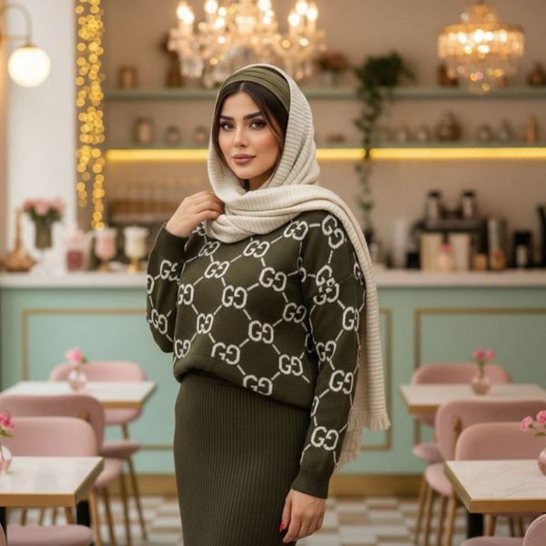 ست رویه سارافون بافت گوچی