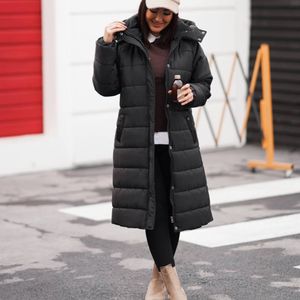 مشخصات کاپشن بلند آمبردی کلاهدار