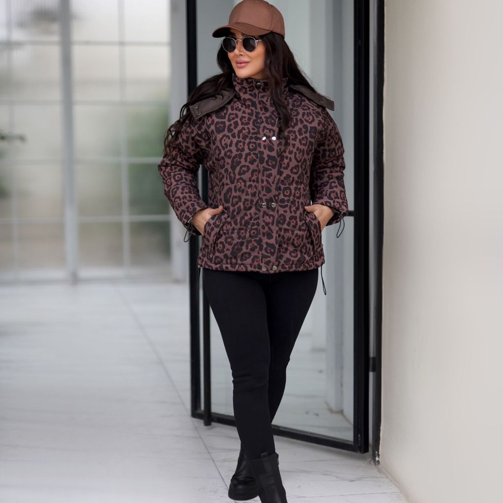 خرید آنلاین کاپشن بامبر پلنگی جدید