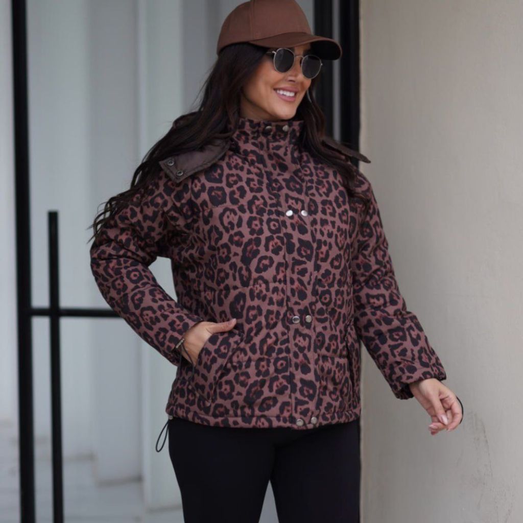 خرید اینترنتی کاپشن بامبر پلنگی جدید