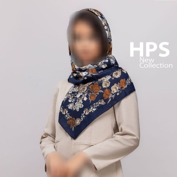 روسری نخی طرح گل قواره 100
