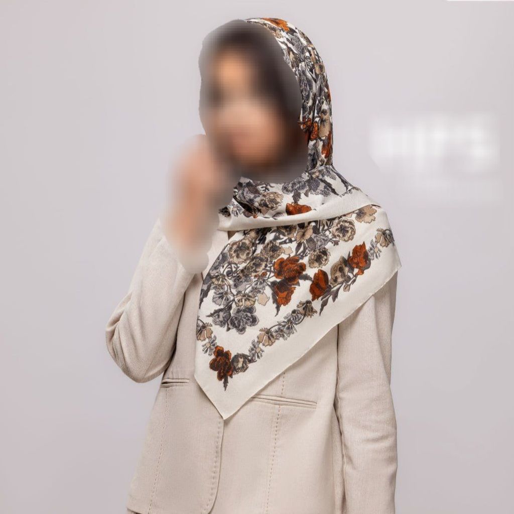 قیمت روسری نخی طرح گل قواره 100