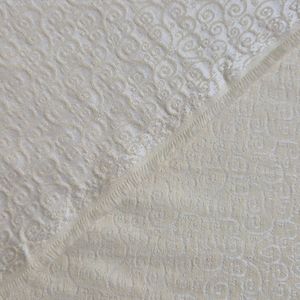 خرید اینترنتی قواره پارچه کرم لیمویی ترک کت دامنی طرح دار