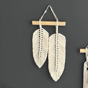 دیوارکوب دو برگ مکرومه مدل یلدایی