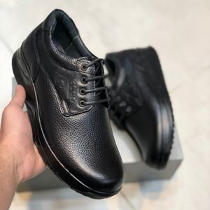 قیمت کفش چرم مردانه بندی طرح اکو برند رخشی(92)