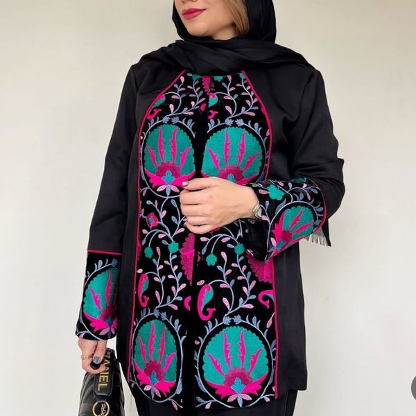 کت بخارادوزی مشکی