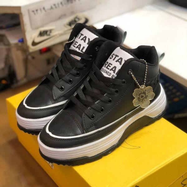 کفش ساق دار زنانه طرح گندم رنگ مشکی