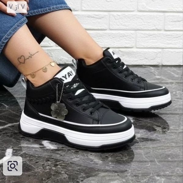 کفش ساق دار زنانه طرح گندم رنگ مشکی