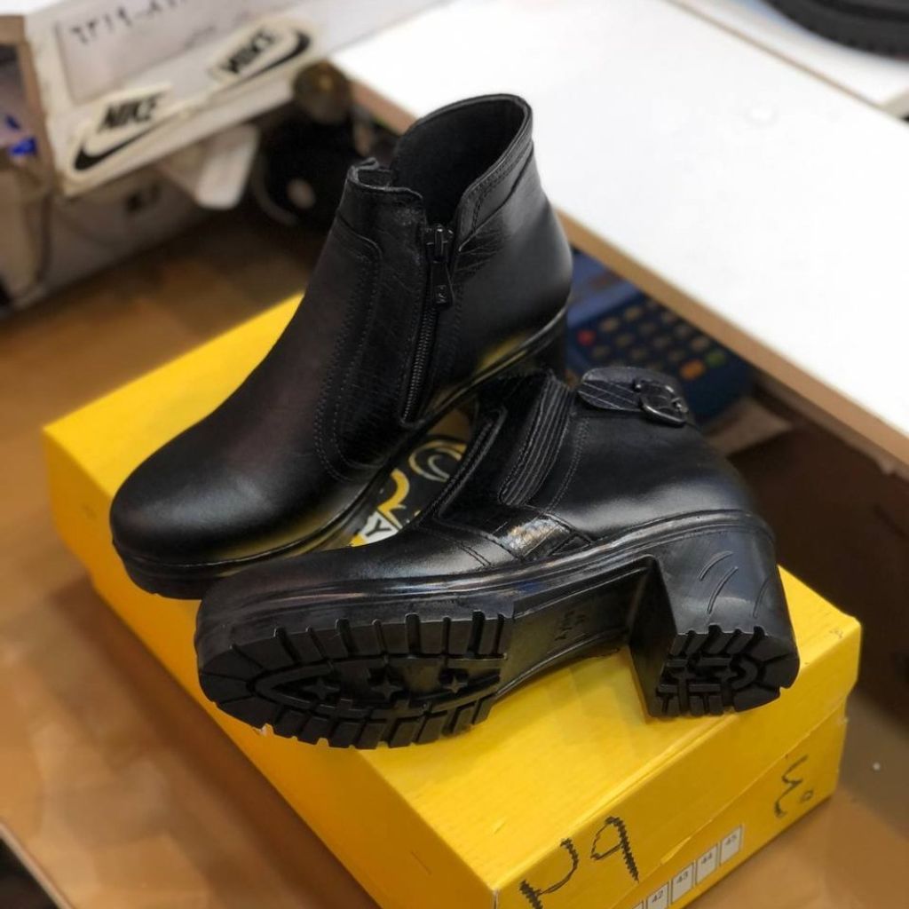 مشخصات کفش نیم بوت زنانه چرم مدل ماسان