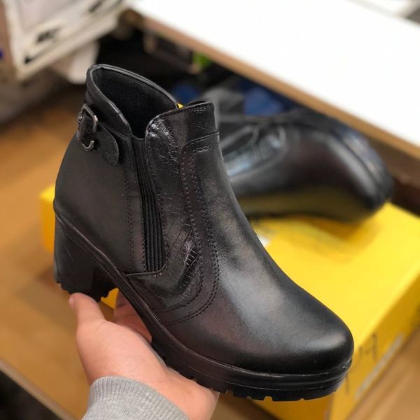 کفش نیم بوت زنانه چرم مدل ماسان