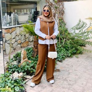 قیمت ارزان ست ژیله و شلوار موکا (کالکشن فروزان نریمیسا