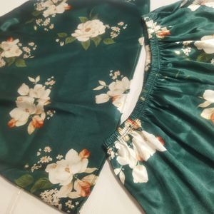 قیمت ارزان ست تاپ و شورتک ساتن زنانه st37