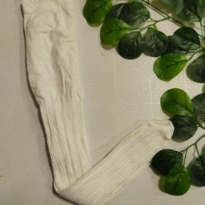 جوراب شلواری سفید گندمی دخترانه jr3u