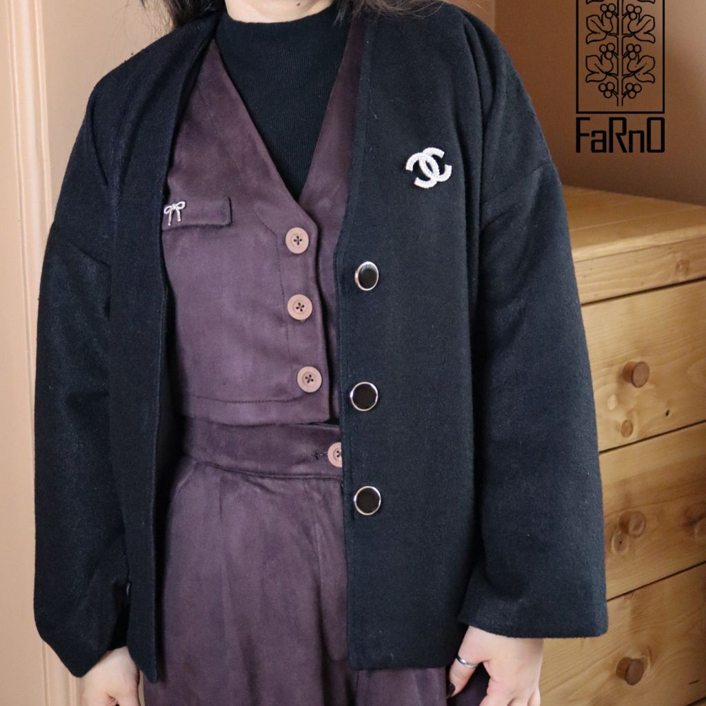 خرید انلاین پالتو فوتر آستردار زنانه کوتاه