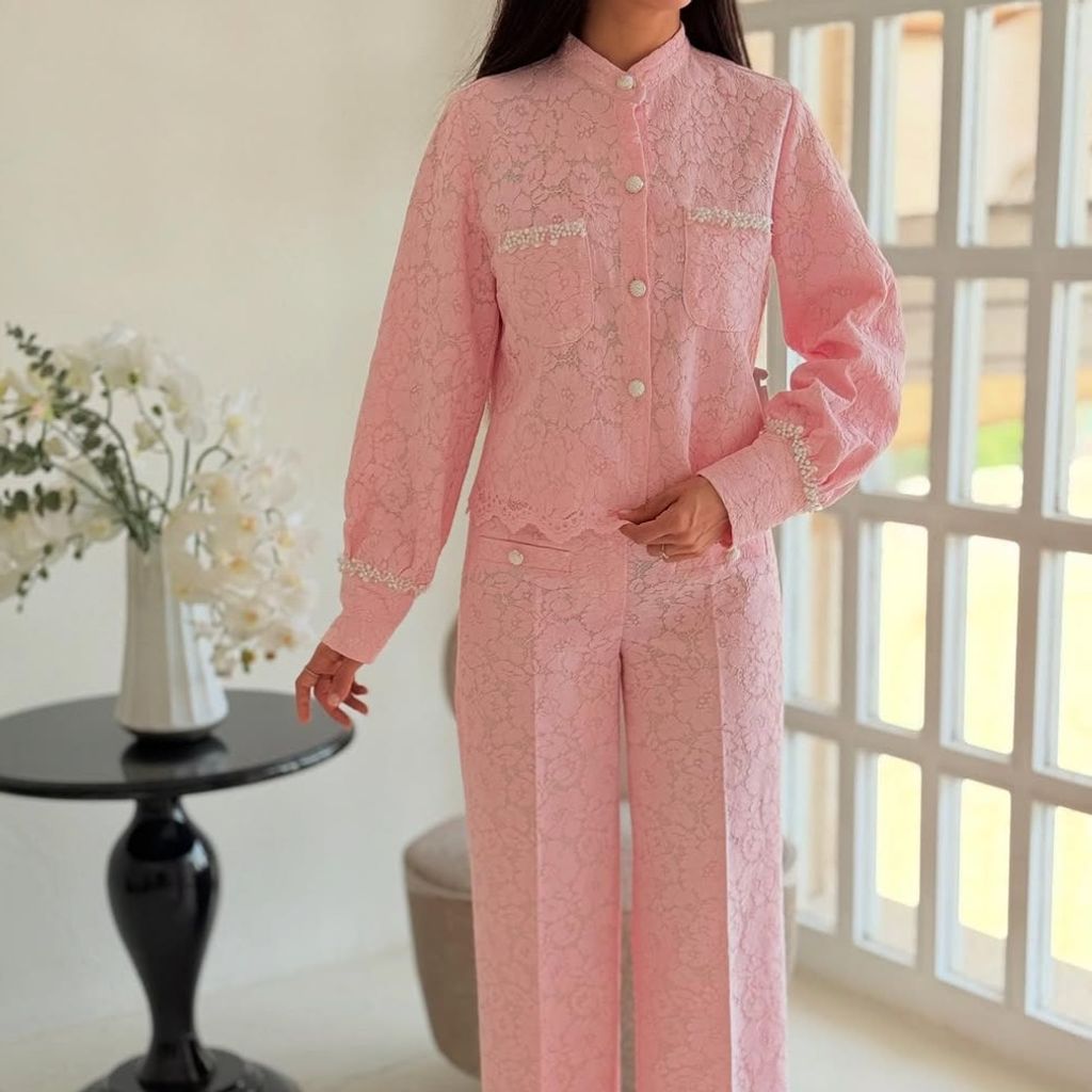 خرید انلاین ست گیپور شلوار و شومیز مجلسی زنانه (36_44)