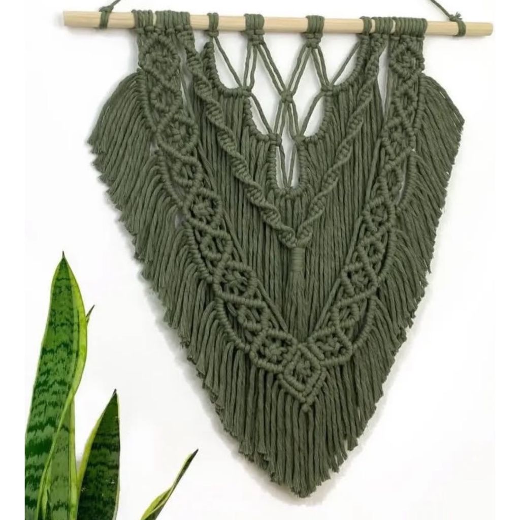 فروش اینترنتی اویز مکرومه بافی مدل سبزینه